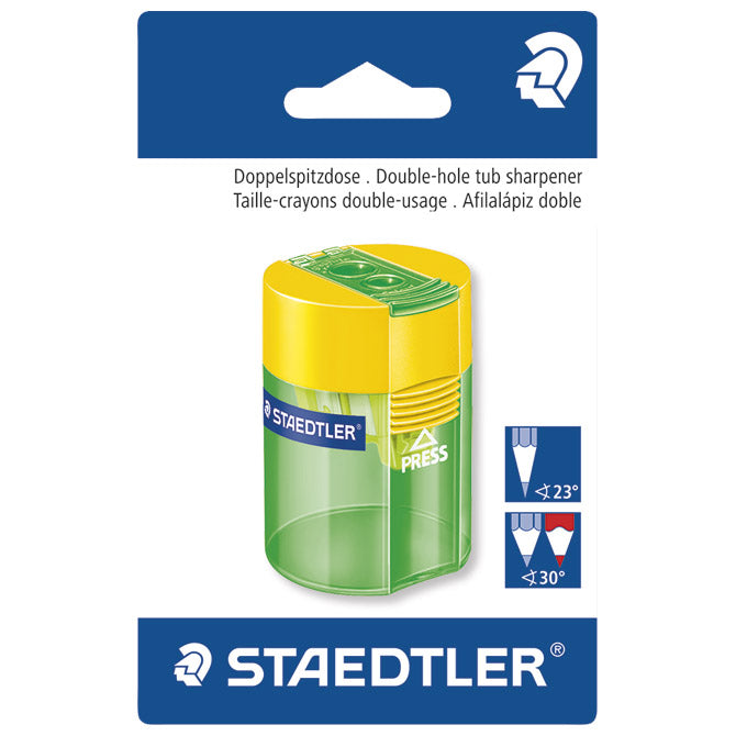 KOVINSKI ŠILČEK S PVC ŠKATLO 2 LUKNJI STAEDTLER 512 006 BK BLISTER