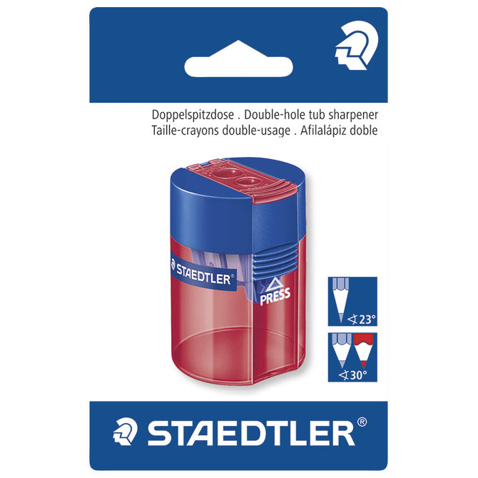 KOVINSKI ŠILČEK S PVC ŠKATLO 2 LUKNJI STAEDTLER 512 006 BK BLISTER