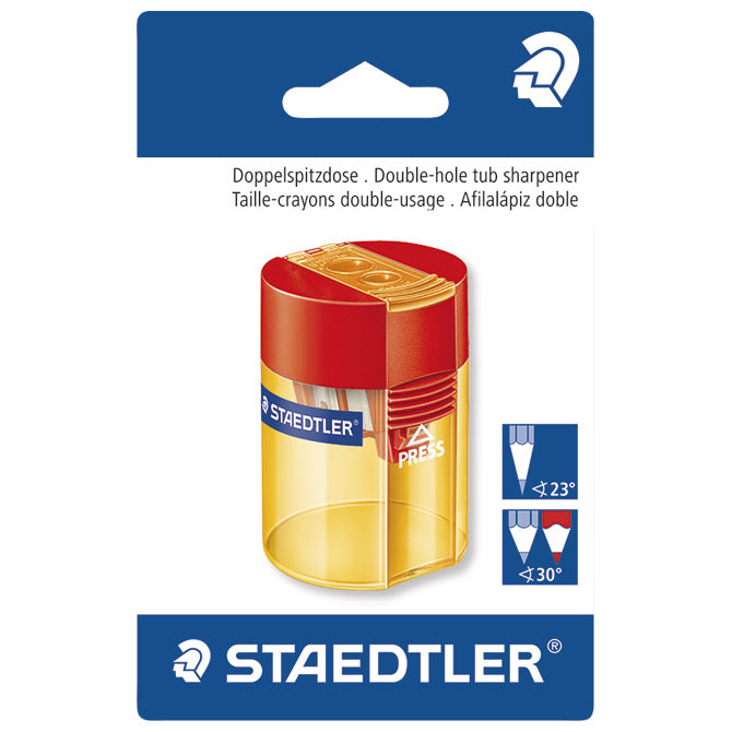 KOVINSKI ŠILČEK S PVC ŠKATLO 2 LUKNJI STAEDTLER 512 006 BK BLISTER