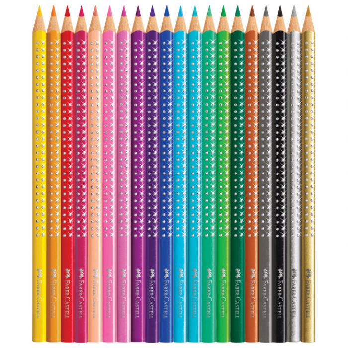 BOJE DRVENE  20BOJA SPARKLE PLUS ŠILJILO SLEEVE MINI METALNA KUTIJA FABER-CASTELL 201641