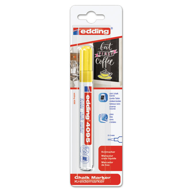 Marker-kreda za staklo 2-3mm edding 4095/1 neon žuti blister