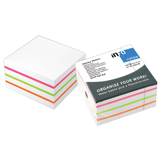 Blok samoljepljiv kocka 75x75mm 450l global notes 5654-68 sortirano