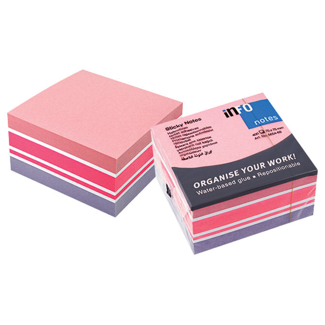 BLOK SAMOLJEPLJIV KOCKA 75X75MM 400L GLOBAL NOTES 5654-69 SORTIRANO