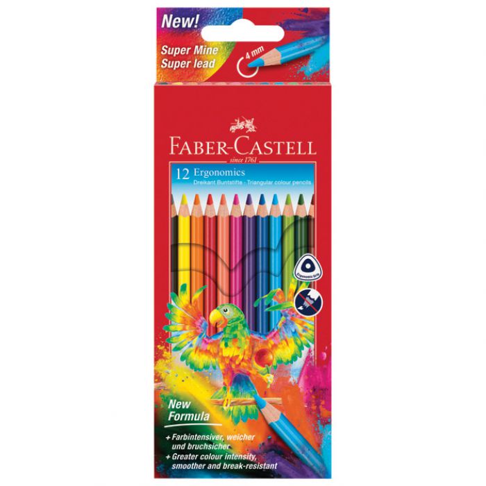 BOJE DRVENE  12BOJA TROKUTASTE FABER-CASTELL 116512 BLISTER