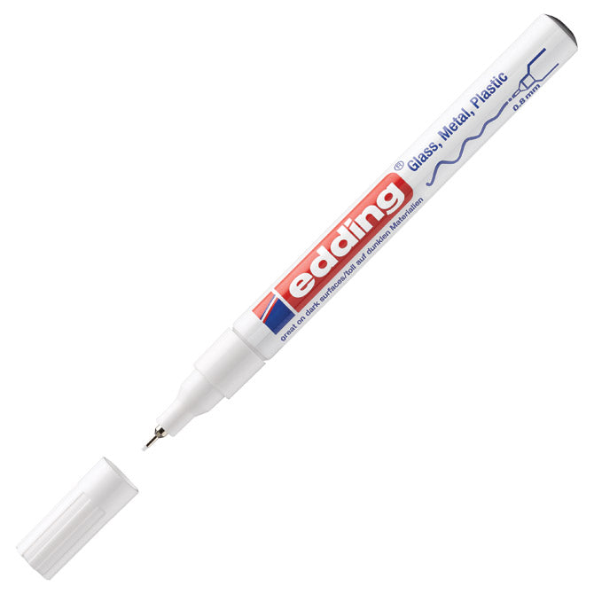 Marker permanentni sjajni lakirajući 0,8mm edding 780 bijeli