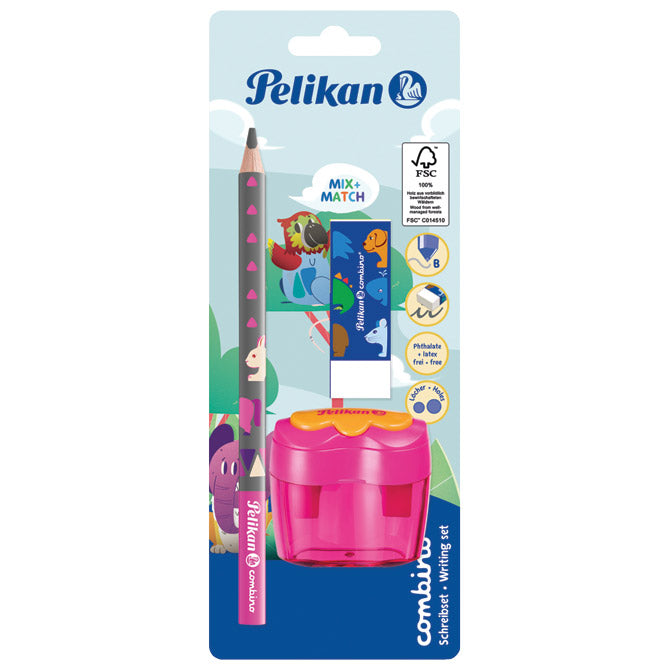 OLOVKA GRAFITNA B COMBINO PLUS GUMICA PLUS ŠILJILO DVOSTRUKO SA SPREMNIKOM PELIKAN 811217 BLISTER