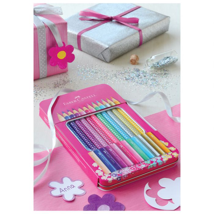 BOJE DRVENE  12BOJA METALNA KUTIJA SPARKLE FABER-CASTELL 201737