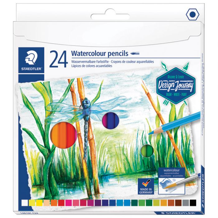 BOJE DRVENE-VODENE  24BOJE AQUARELL DESIGN JOURNEY STAEDTLER 14610C C24 BLISTER