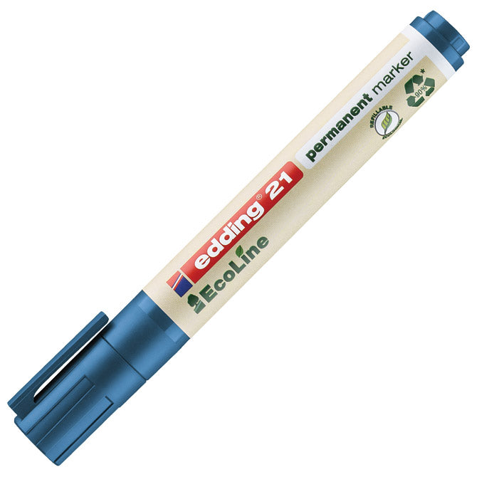 Marker permanentni 1,5-3mm okrugli vrh ecoline edding 21 plavi