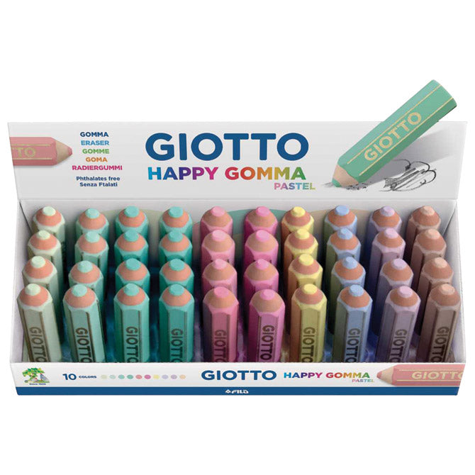 RADIRKA V OBLIKI SVINČNIKA GIOTTO HAPPY GOMMA FILA 2340 PASTEL SORTIRANO