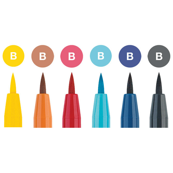 FLOMASTER PITT ARTIST  6BOJA MANGA SHONEN FABER CASTELL 167157 BLISTER