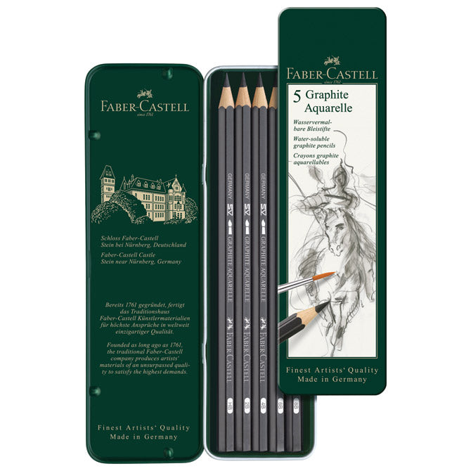 OLOVKA GRAFITNA PK5 U METALNOJ KUTIJI AQUARELLE FABER CASTELL 117805