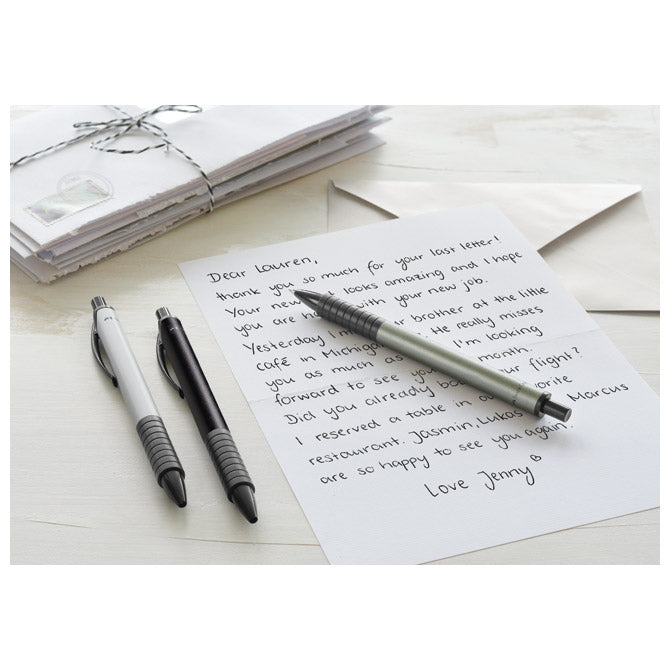 Olovka kemijska basic metal faber castell 143411 mat srebrna
