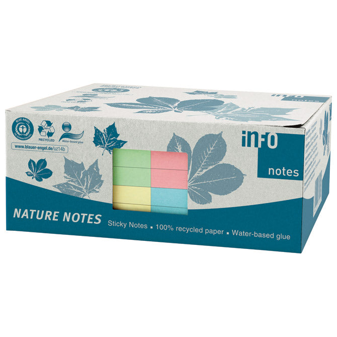 Samolepilni blok 125x75mm 12x100l nature global notes 5655-88box sortirano