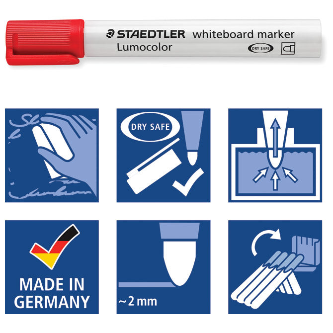 MARKER ZA BIJELU PLOČU 2MM RECIKLIRANI LUMOCOLOR STAEDTLER 351-20 ROZI