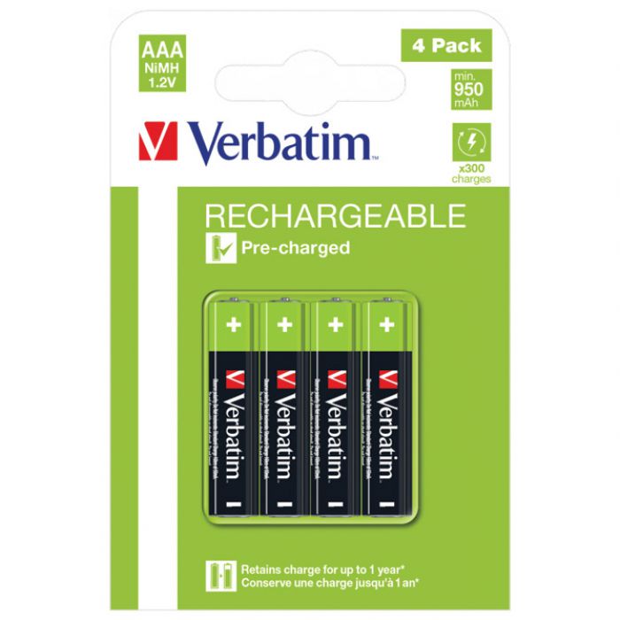 BATERIJA ZA PUNJENJE 1,2V AAA PK4 VERBATIM 49514 LR03 BLISTER