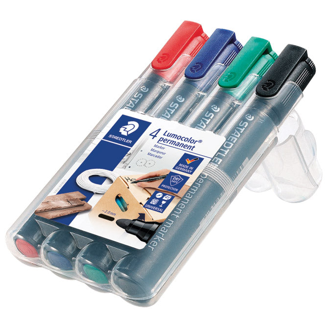 MARKER PERMANENTNI 2MM PK4 LUMOCOLOR STAEDTLER 352 WP4