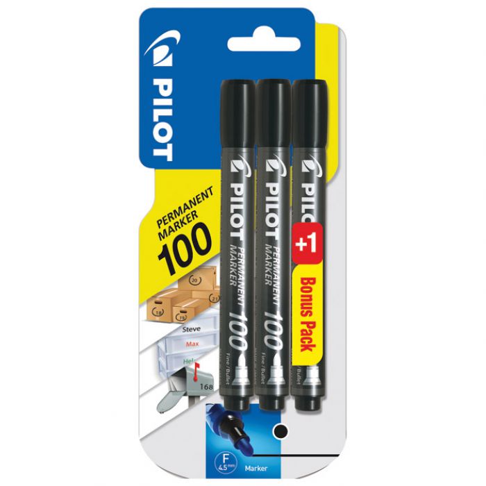 MARKER PERMANENTNI 1 MM OKRUGLI VRH PK2 PLUS 1 GRATIS PILOT SCA-100 CRNI BLISTER * DO ISTEKA ZALIHA