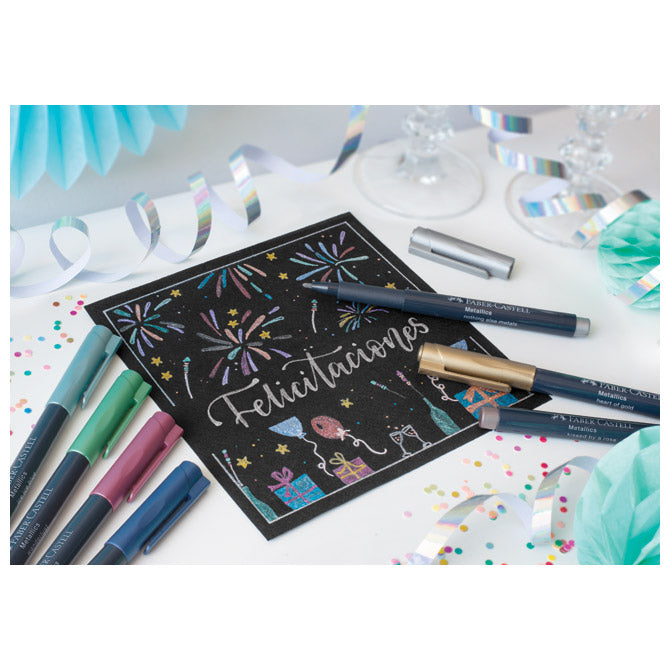 MARKER PERMANENTNI 1-2MM METALLIC FABER CASTELL 160753 METALIK TAMNO PLAVI