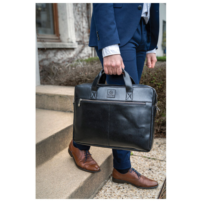 TORBA POSLOVNA ZA NOTEBOOK 15,6" KOŽNA EXACTIVE EXACOMPTA 17437E CRNA