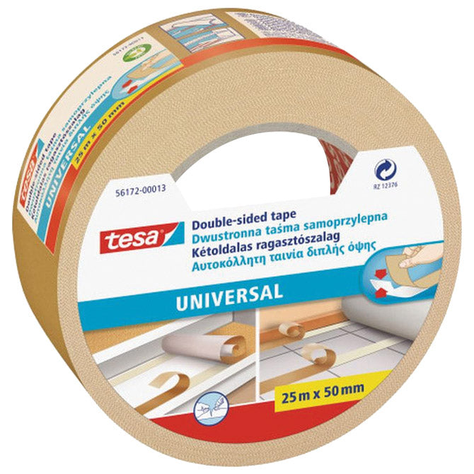 TRAKA LJEPLJIVA OBOSTRANA 50MM/25M UNIVERSAL TESA 56172-00013 BIJELA