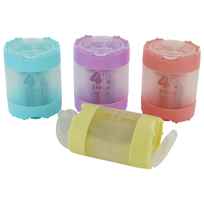 NASTAVEK ZA SVINČNIKE PVC S PVC ŠKATLO 4 REŽE 4IN1 K4 KUM.3640621 SORTIRANO PASTEL