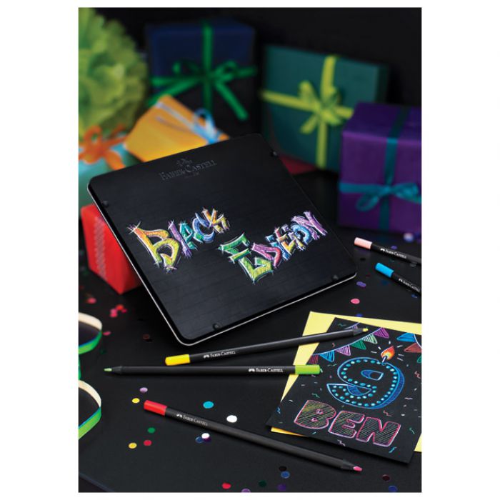 BOJE DRVENE  24BOJE METALNA KUTIJA BLACK EDITION FABER-CASTELL 116425