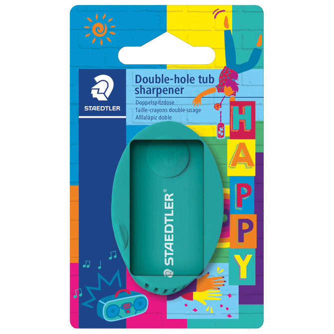 ŠILČEK KOVINSKI S PVC ŠKATLO 2LUKNJI HAPPY STAEDTLER 512PS2BKHA BLISTER
