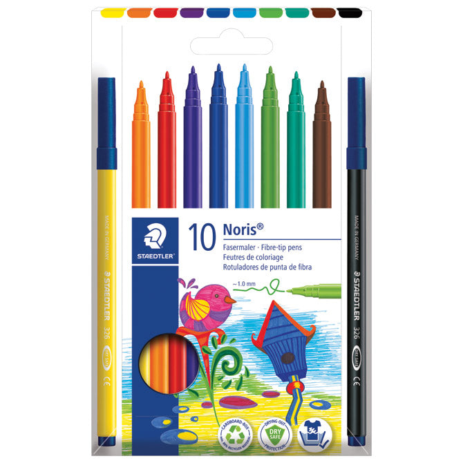 Flomaster šolski 10barv noris staedtler 326 c10