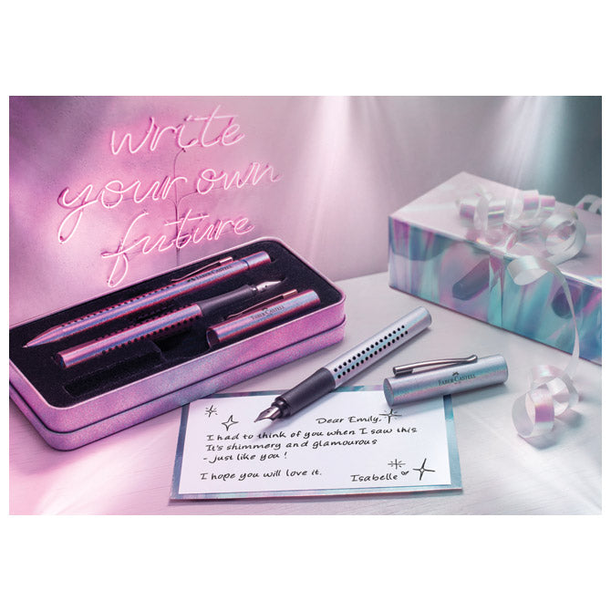 NALIVPERO GRIP 2011 (F) GLAM FABER CASTELL 140843 BISERNO SREBRNA