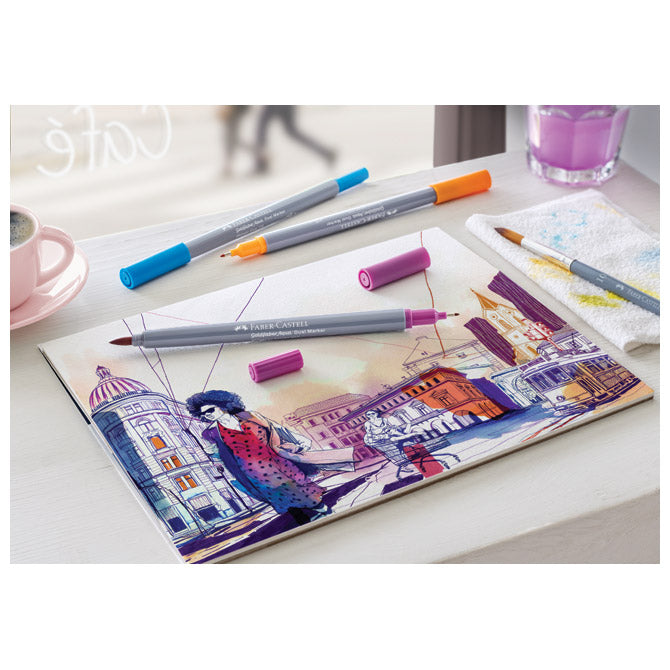 MARKER OBOSTRANI AKVAREL 24BOJE GOLDFABER FABER CASTELL 164624 SORTIRANO BLISTER