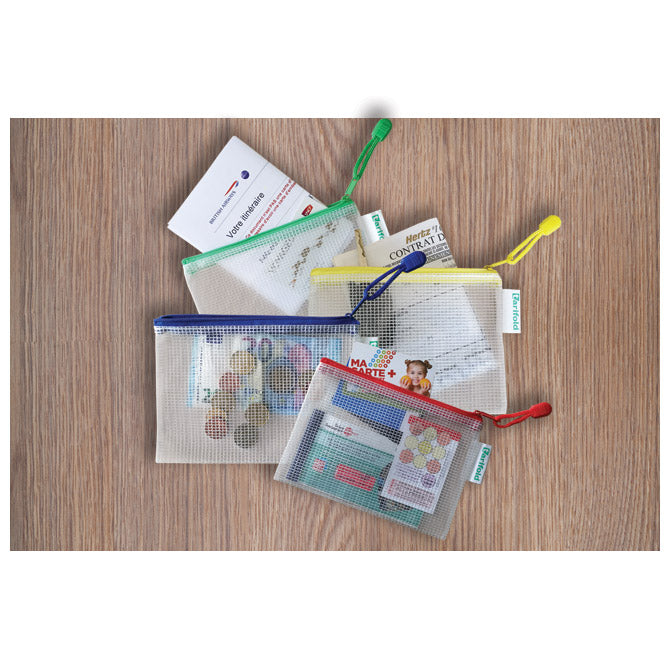 ETUI PVC SA ZIPOM A6 TARIFOLD(DJOIS)509069 PROZIRNO-BIJELI/SORTIRANO