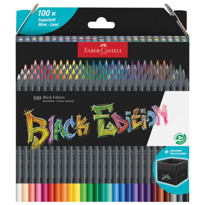 BOJE DRVENE 100BOJA TROKUTASTE BLACK EDITION FABER CASTELL 116411 BLISTER