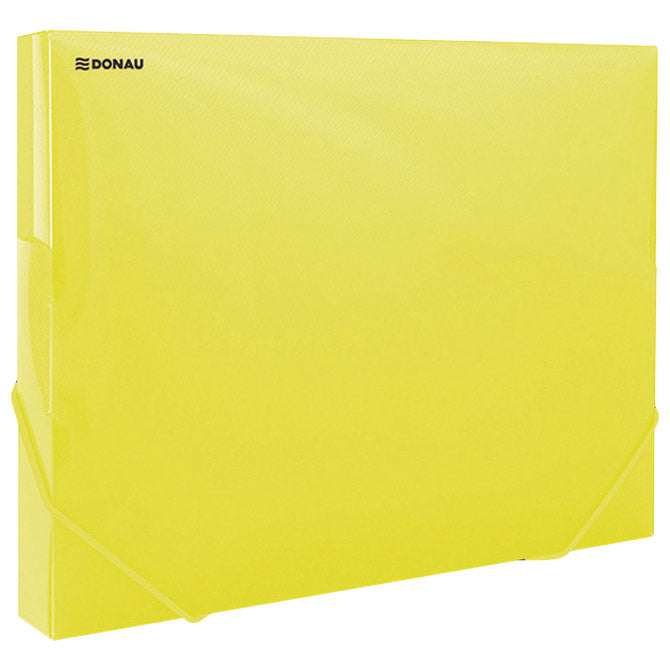 Mapa s gumicom hrbat-30mm a4 pp donau 8545002pl-11 prozirno mat žuta