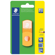 ŠILJILO-GUMICA PVC S PVC KUTIJOM 1RUPA STAEDTLER 511SEF40BK NEON NARANČASTA BLISTER