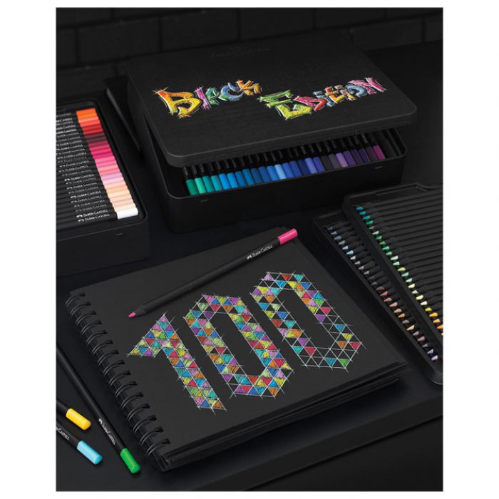 BOJE DRVENE 100BOJA METALNA KUTIJA BLACK EDITION FABER CASTELL 116490