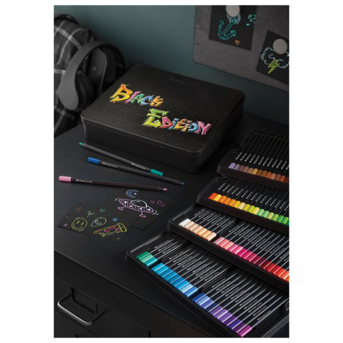 BOJE DRVENE 100BOJA METALNA KUTIJA BLACK EDITION FABER CASTELL 116490