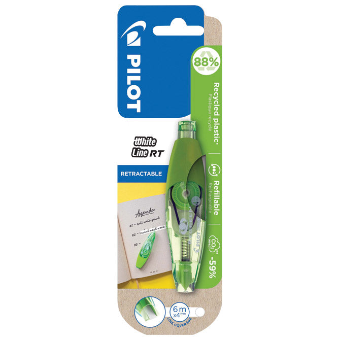 Korekcijski roler na klik 4mmx6m White Line RT Begreen Pilot ECTE-25K-4G-BG blister