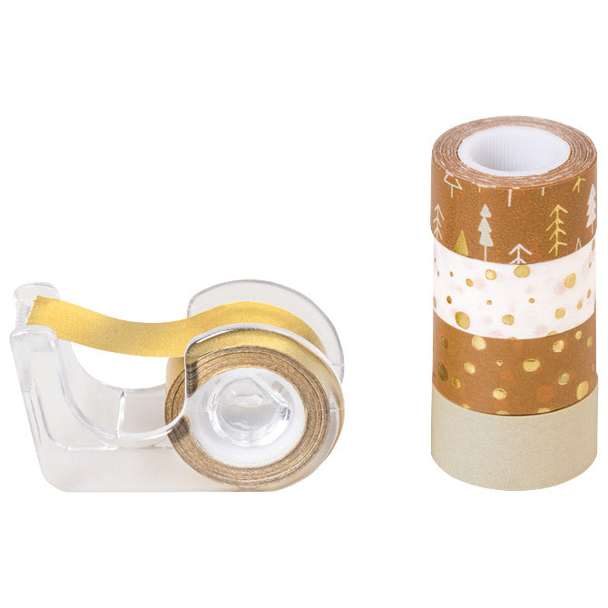 TRAKA DECO LJEPLJIVA 12MMX3M NOVOGODIŠNJA S UZORKOM PK5 HEYDA 20-35845 38 ZLATNA BLISTER