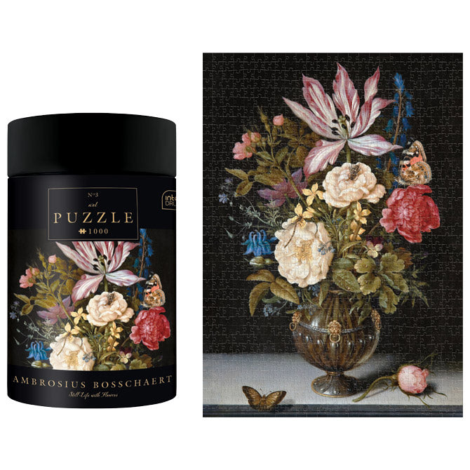 PUZZLE 1000 KOM TUBA ART.3 AMBROSIUS BOSSCHAERT "STILL-LIFE WITH FLOWERS" INTERDRUK