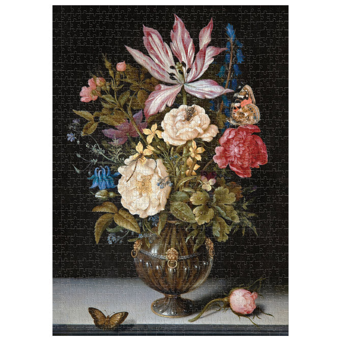 PUZZLE 1000 KOM TUBA ART.3 AMBROSIUS BOSSCHAERT "STILL-LIFE WITH FLOWERS" INTERDRUK