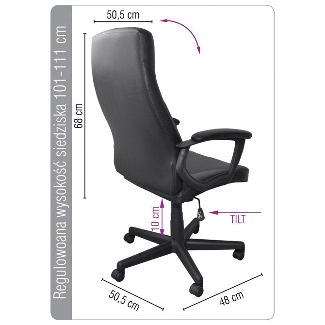 Stolica uredska "Crete"Office products 23023311-05 crna