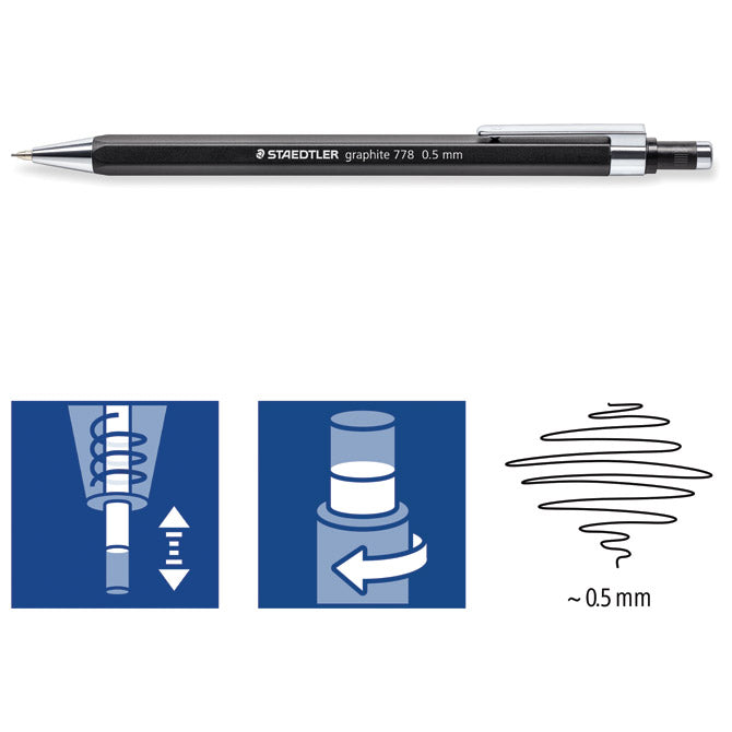OLOVKA TEHNIČKA 0,5 MM GRAPHITE STAEDTLER 778 05-9 CRNA