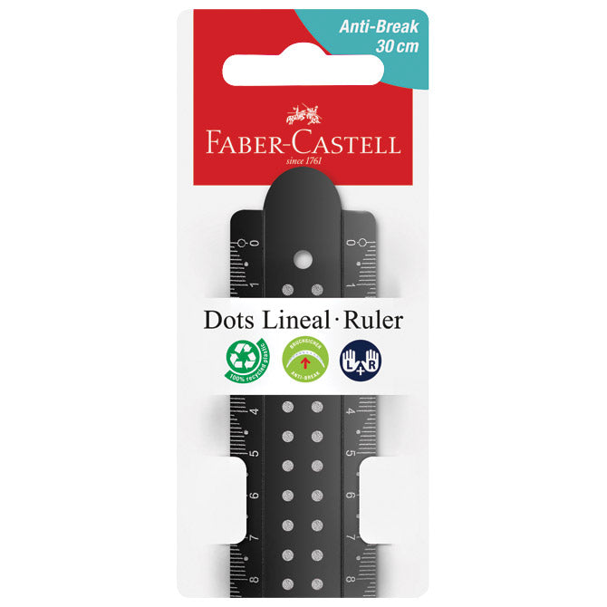 RAVNALO PVC 30 CM DOTS FABER-CASTELL 172130 SORT