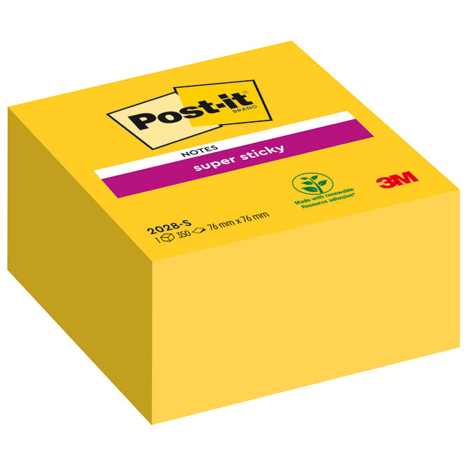 SAMOLEPILNA KOCKA 76X76MM 350L SUPER LEPILNI POST-IT 3M.2028S RUMENA