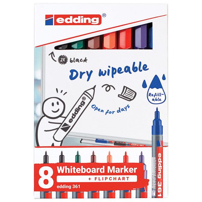 MARKER ZA BIJELU PLOČU 1MM EDDING 361/8 S BLISTER