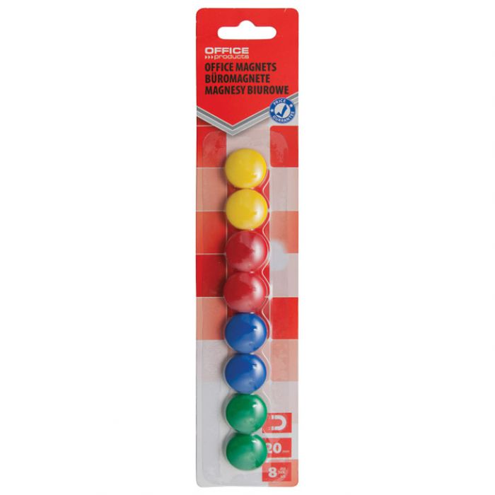 MAGNET FI-20 MM PK8  OFFICE PRODUCTS 20132219-99  SORT.BOJE  BLISTER