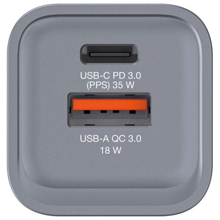 PUNJAČ PUTNI ZA MOBITELE I TABLETE GAN 1XUSB-C/PD 35W/1XUSB-A QC 3.0 (EU/UK/US) VERBATIM 32200