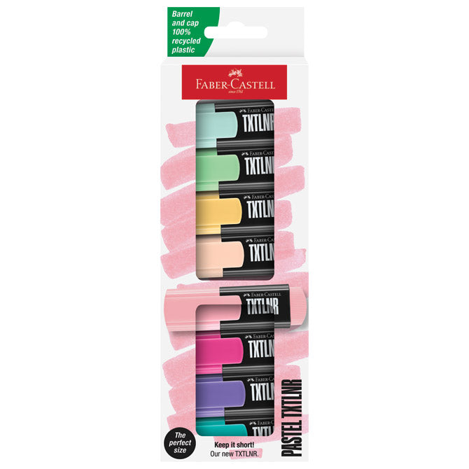 SIGNIR 1-5 MM MINI TXTLNR PASTEL KART.KUTIJA FABER CASTELL 154218/8BOJE BLISTER