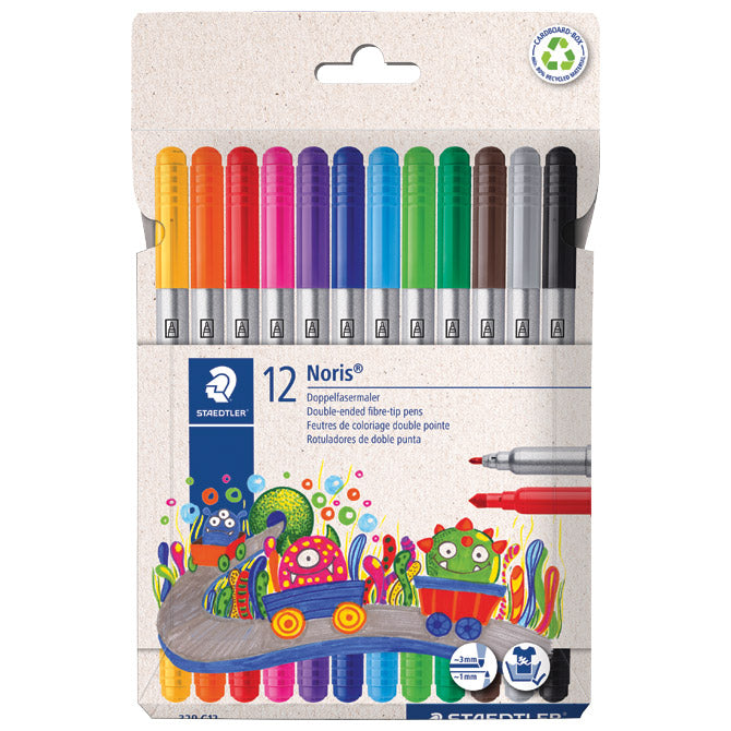 FLOMASTER ŠKOLSKI  12BOJA OBOSTRANI NORIS STAEDTLER 320 C12